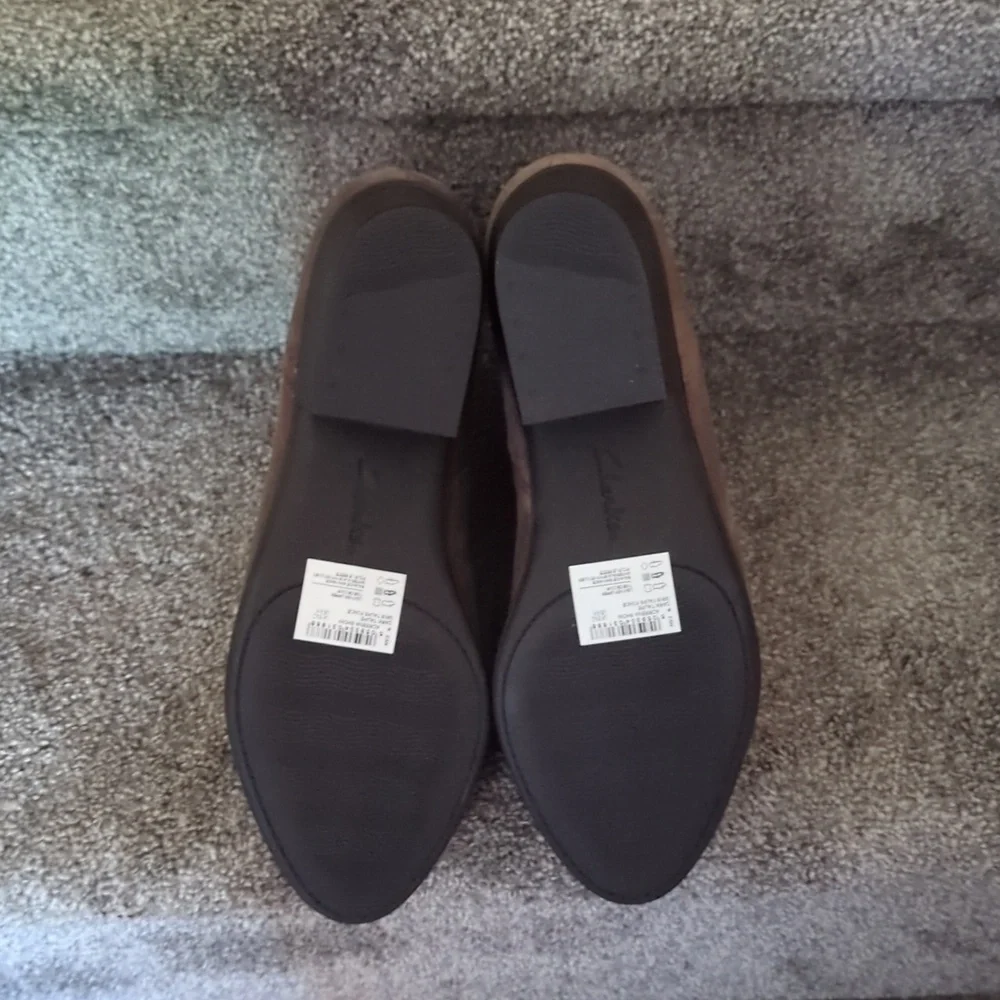 Clark's taupe ankle booties